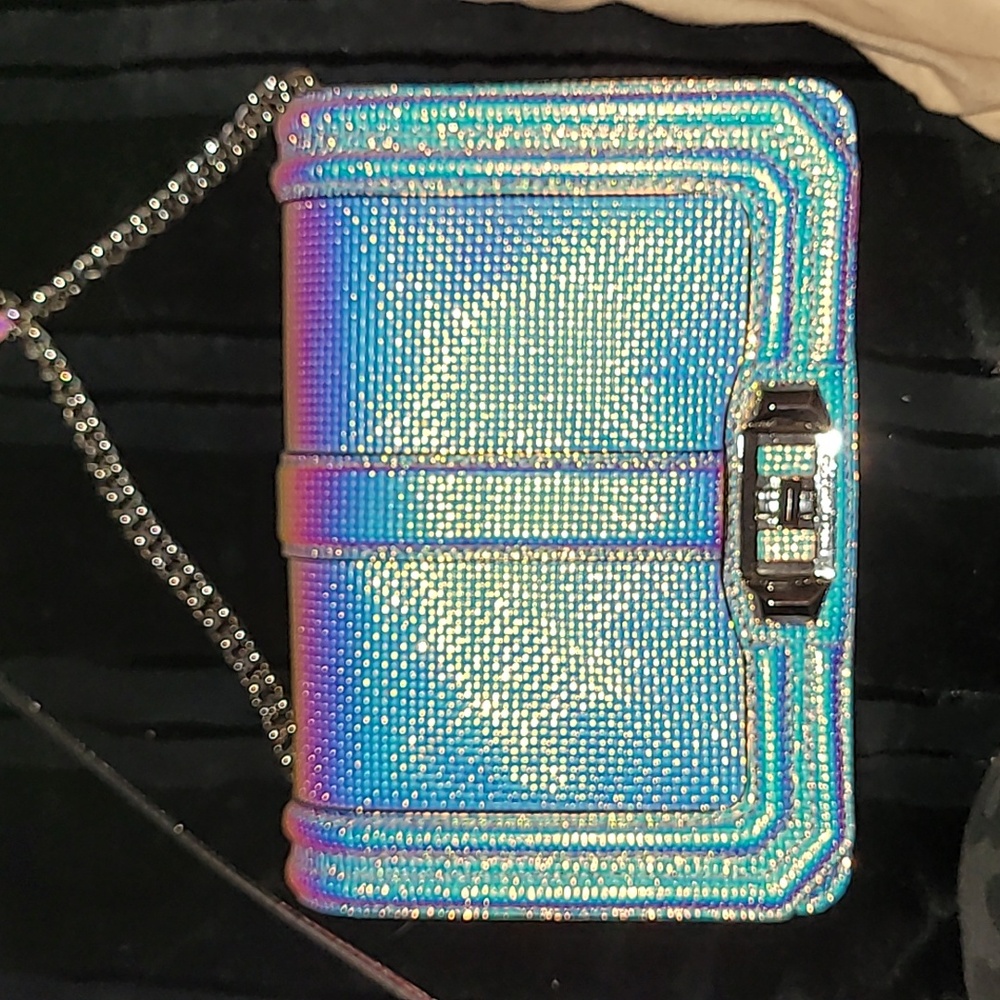 Rebecca Minkoff small Love Iridescent Holographic crossbody bag